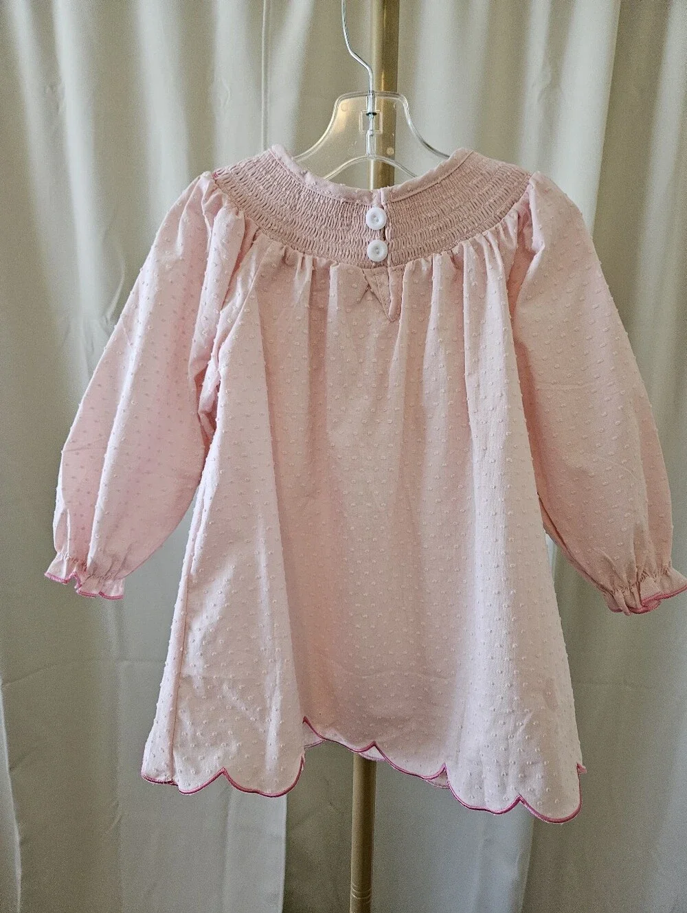 Rylee Faith Designs Smocked Ghost Bishop Dress Size 2